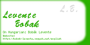 levente bobak business card