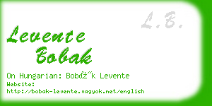 levente bobak business card